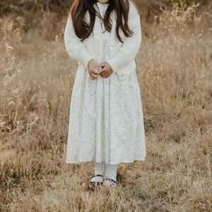 Rylee + Cru Noralee Chloe Dress French Toile White Size 6